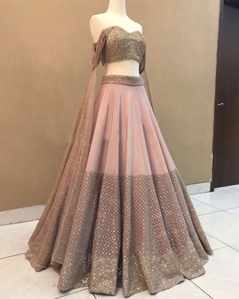 Best lehenga design for bride sister best sale