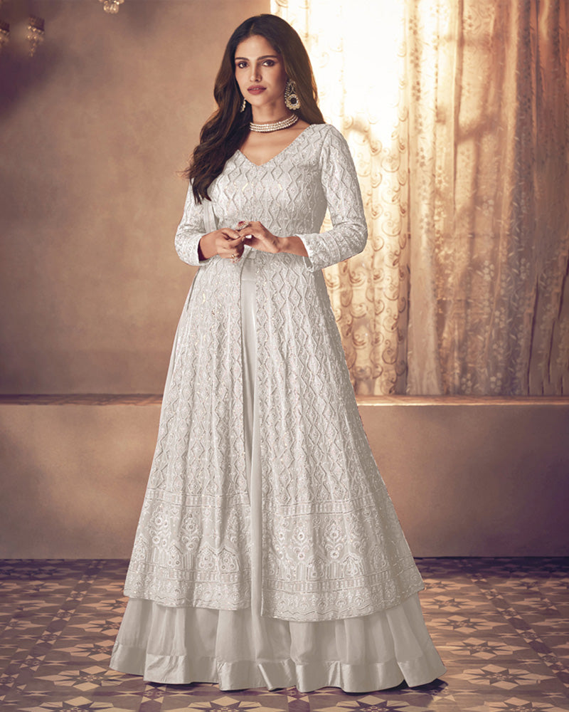 Georgette anarkali lehenga dress for women & girls