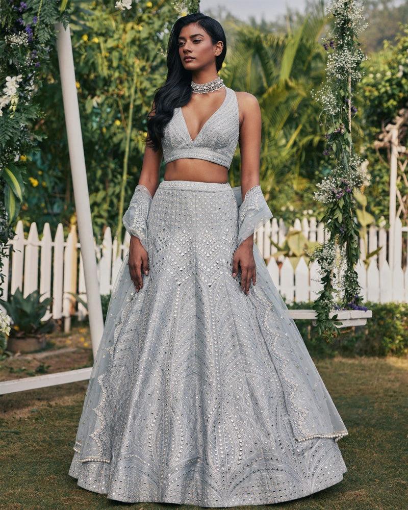 Bollywood Lehenga Lehenga Choli Amazon Usa Buy Grey Banglori Silk