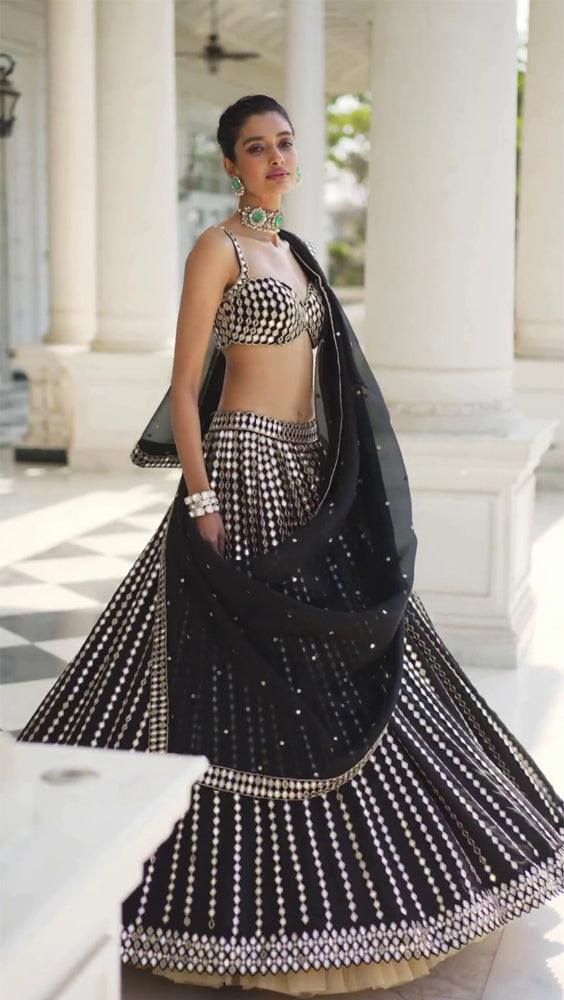 Lehenga choli, Indian lehenga, Bridal lehenga, Traditional lehenga choli, Designer lehenga, Wedding lehenga, Embroidered lehenga, Silk lehenga choli, Bollywood lehenga, Lehenga choli set, Lehenga blouse, Lehenga skirt, Lehenga with dupatta, Lehenga for engagement, Ghaghra Choli, Chaniya Choli, Lehenga for Women, Black Lehenga, Mirror Lehenga, Black mirror Lehenga choli, New Lehenga, Latest Lehenga