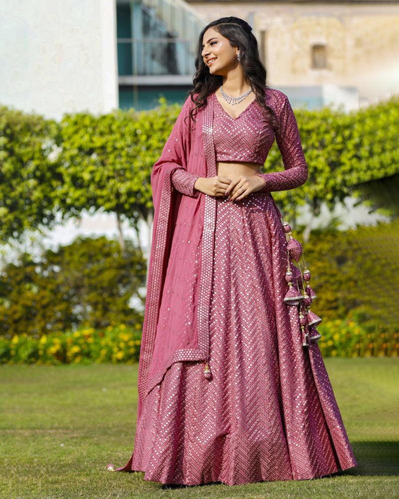 Lehenga choli, Indian wedding attire, traditional bridal dress, Silk lehenga choli with heavy embroidery, Elegant lehenga choli for wedding