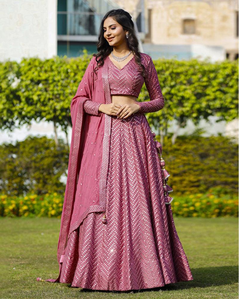 Lehenga choli, Indian wedding attire, traditional bridal dress, Silk lehenga choli with heavy embroidery, Elegant lehenga choli for wedding