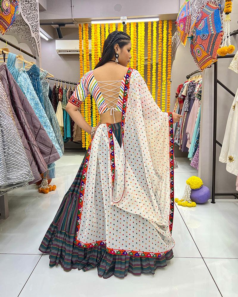 Multicolor rayon readymade navratri chaniya choli