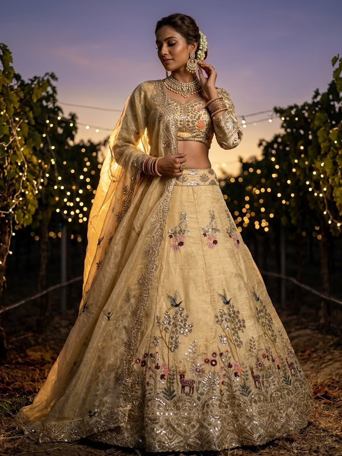 Fendy Silk sequin lehenga choli for women