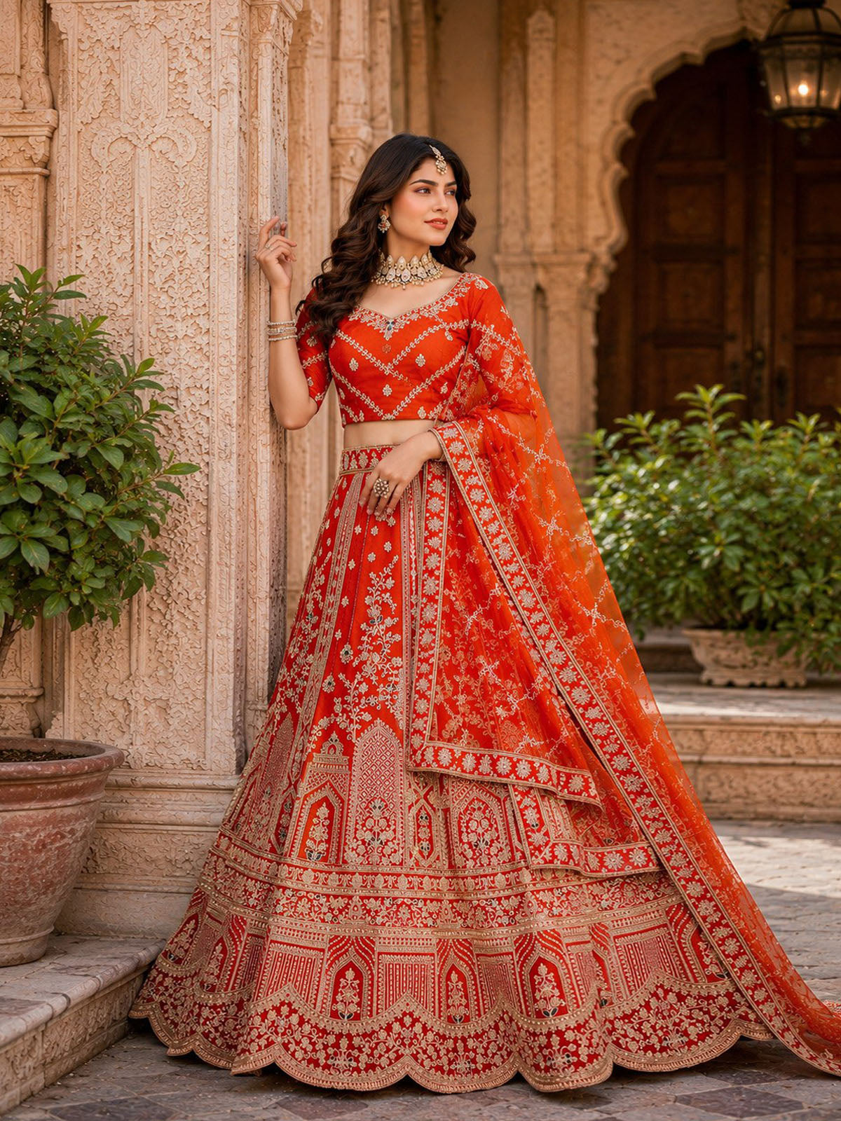 Looking for the best bridal lehenga? Explore FEALDEAL Royal Heritage silk lehenga featuring handcrafted Jarkan Diamond work and royal wedding elegance.