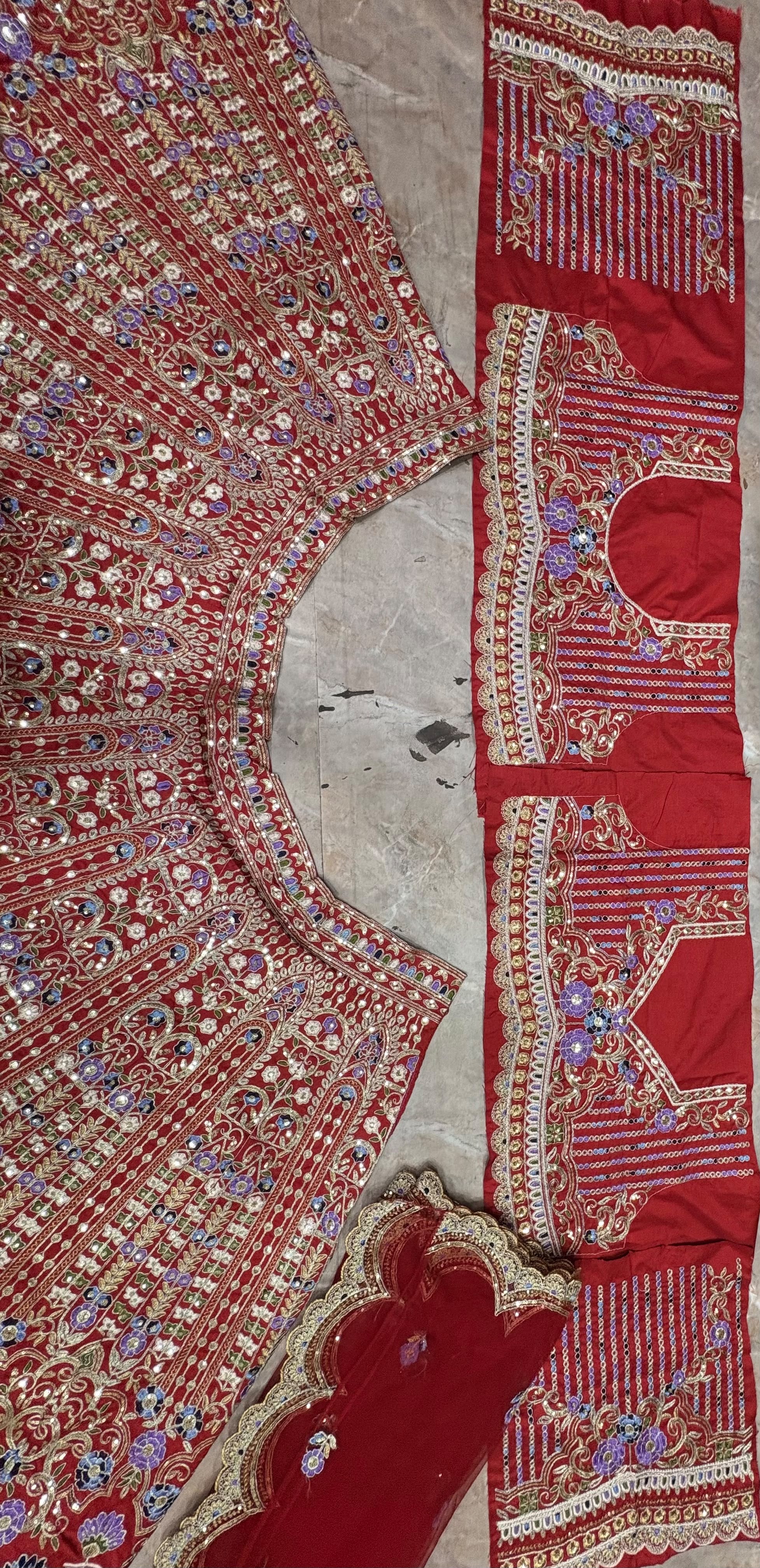 FEALDEAL women lehenga set with 2.3 meter Butterfly Net dupatta