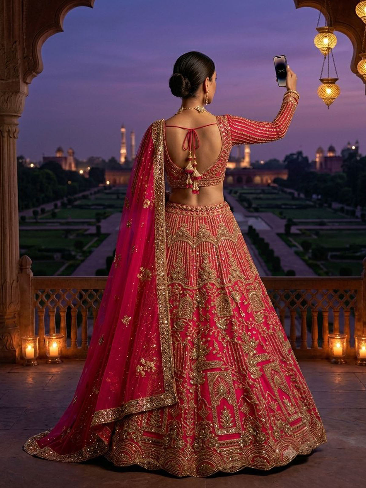 Discover a premium soft net lehenga for women and girls with coding sequins, 4m grand flare, Cancan & Canvas and a customizable unstitched blouse.