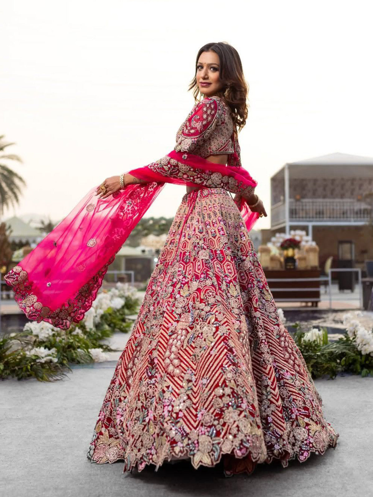 Women lehenga with 4 meter Can-Can and Canvas flare
