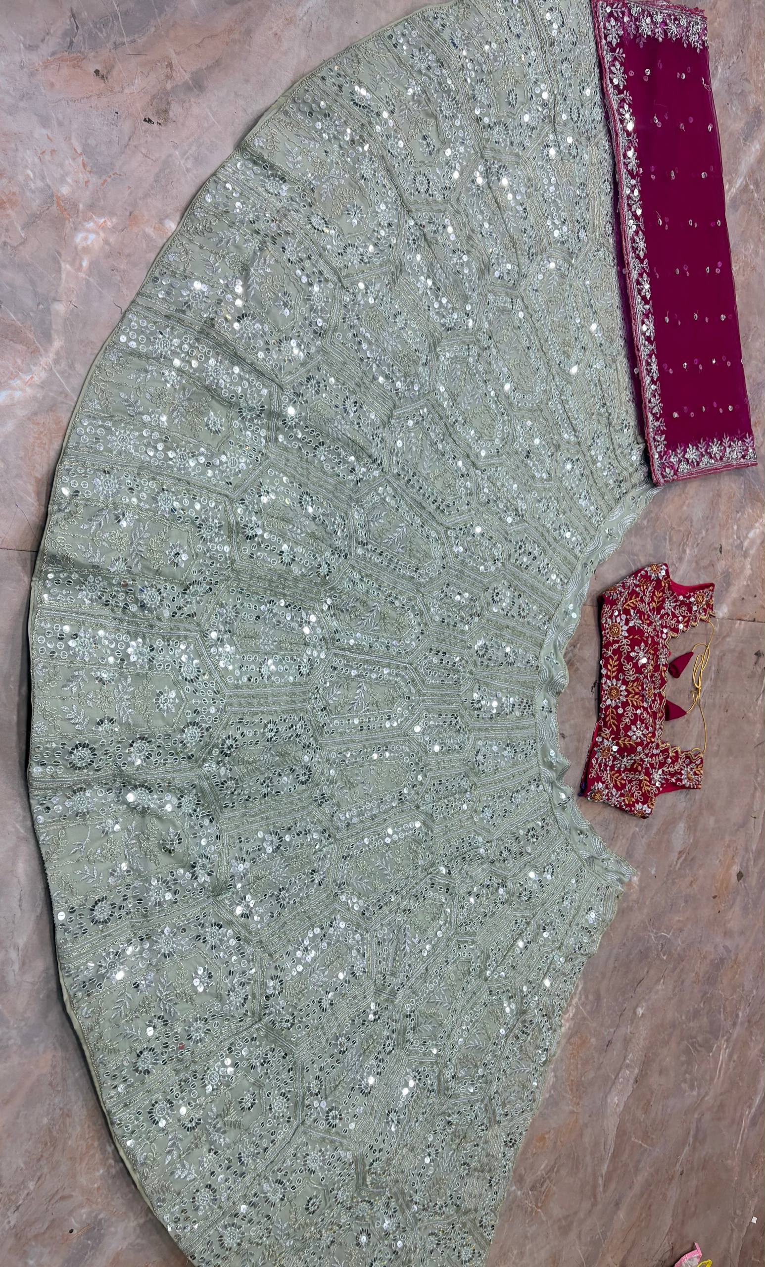 Faux Georgette Sequin Lehenga Choli for Women