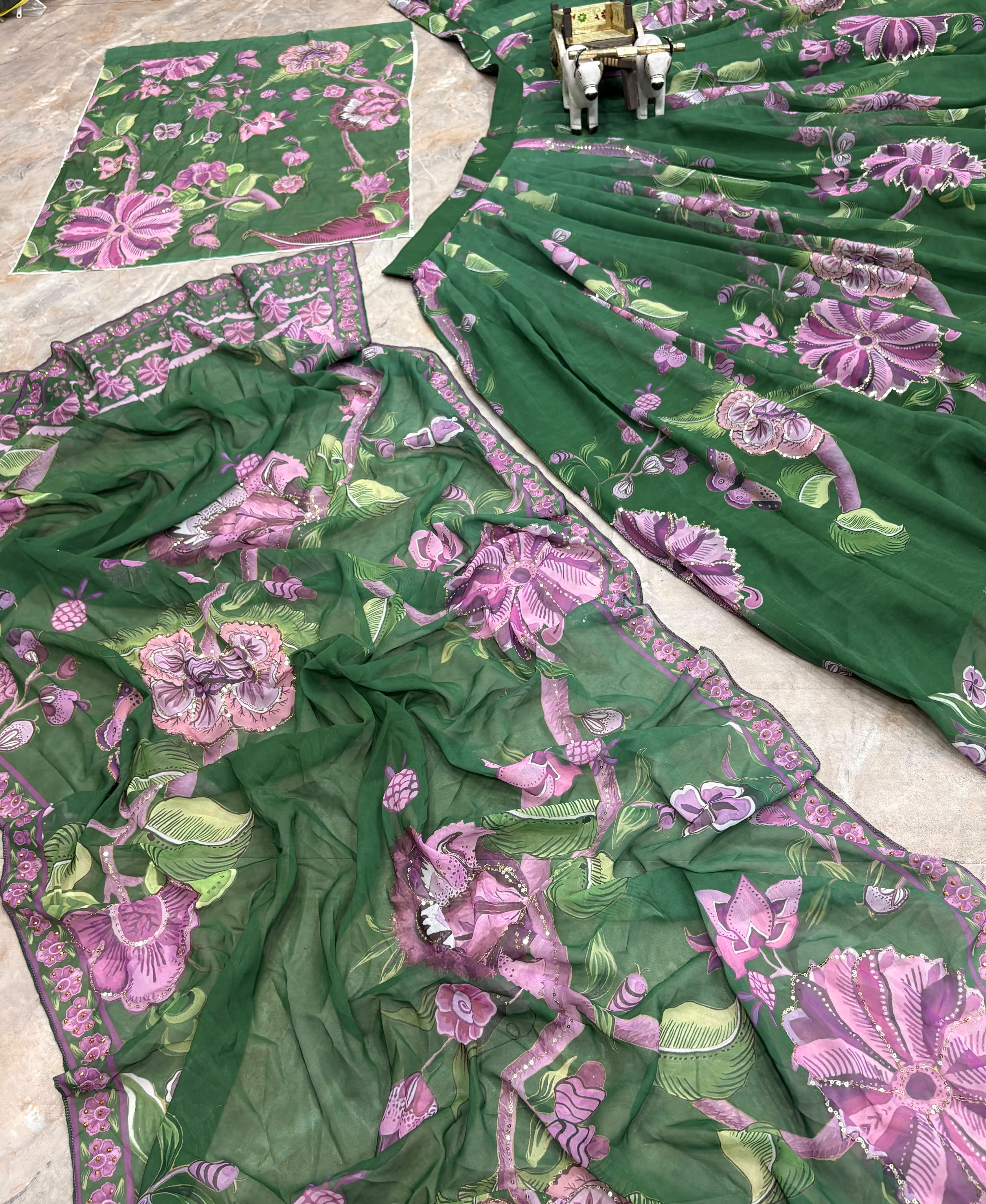 Navratri Garba lehenga choli with Faux Georgette fabric