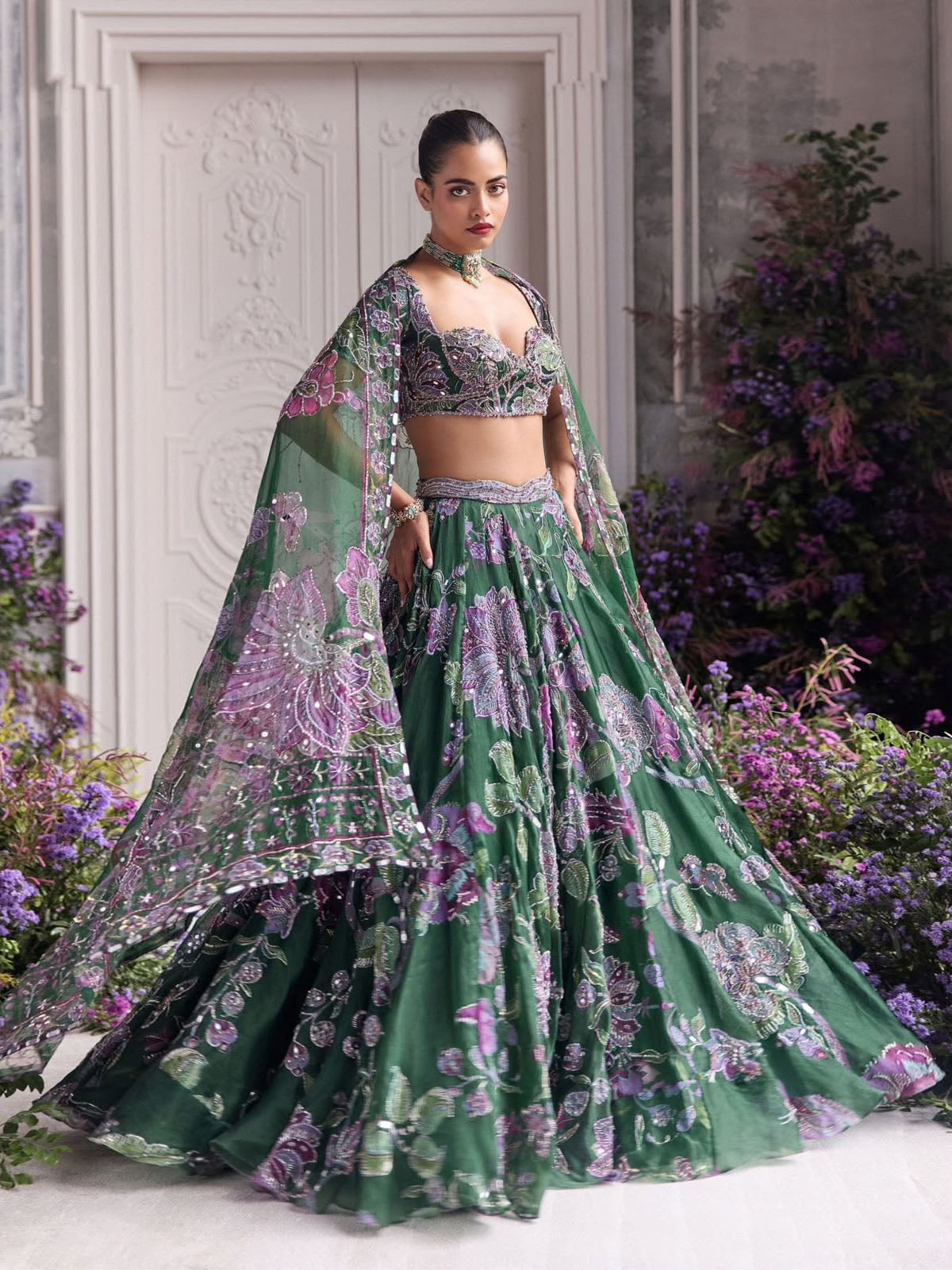 Semi-stitched wedding lehenga for women up to size 44