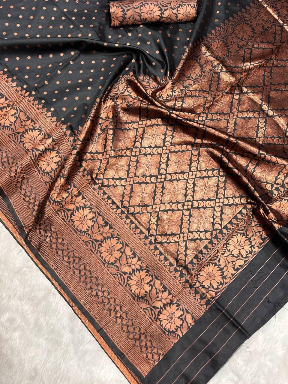 Trending colors of weaving silk saree