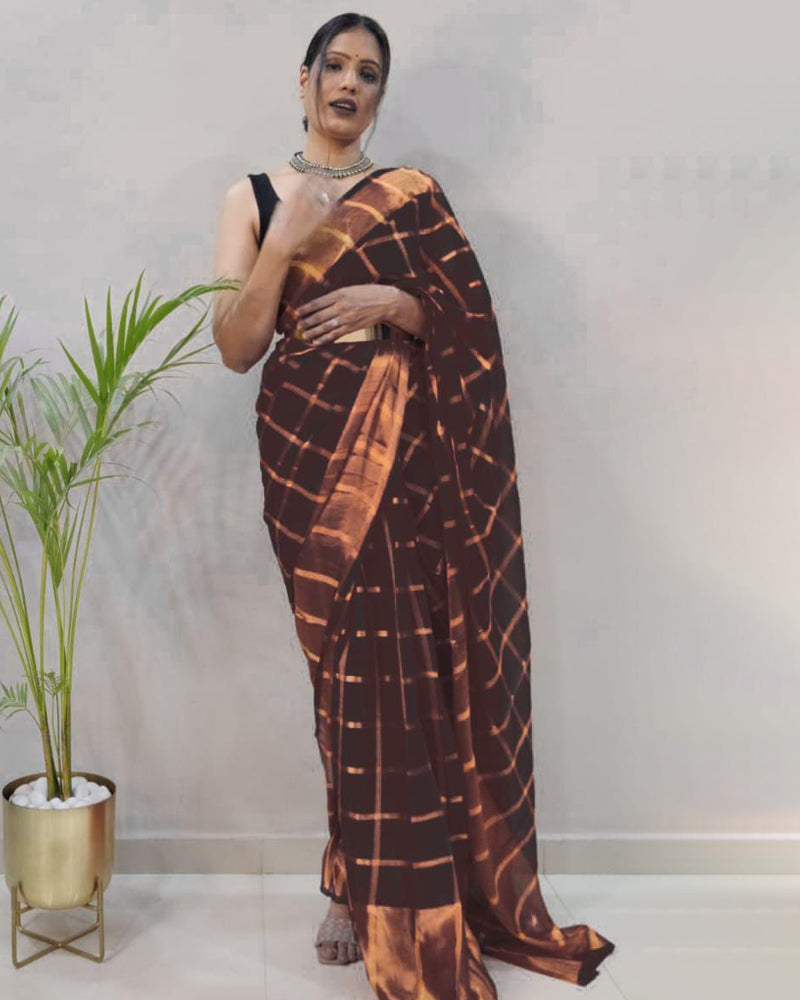 Premium Georgette 1 Minute Ready to wear sarees