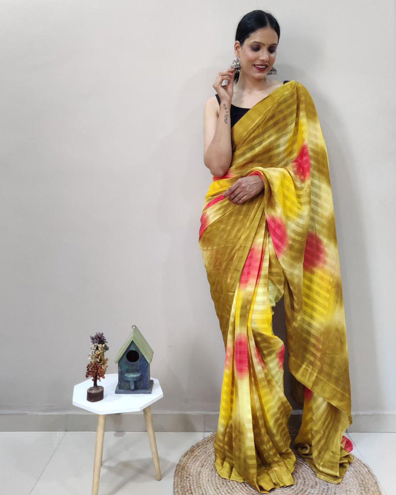 Soft Georgette one Minute digital print sarees