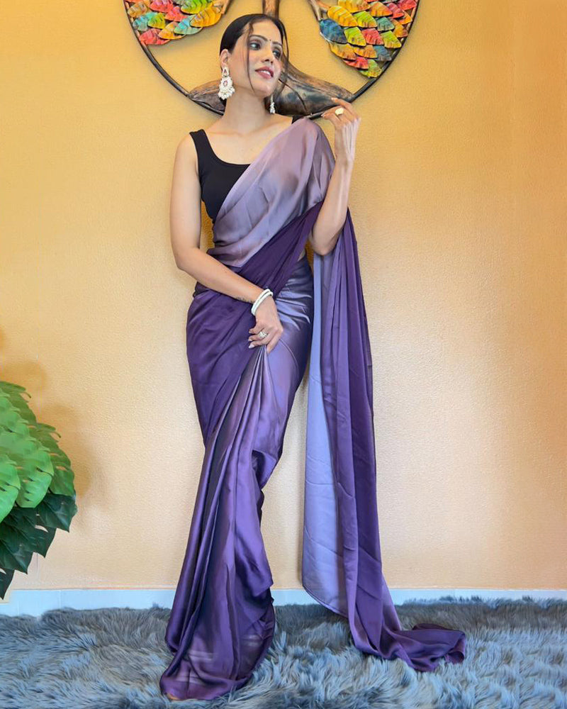 Pre stitched nylon rimzim Ready to wear 1 Minute saree