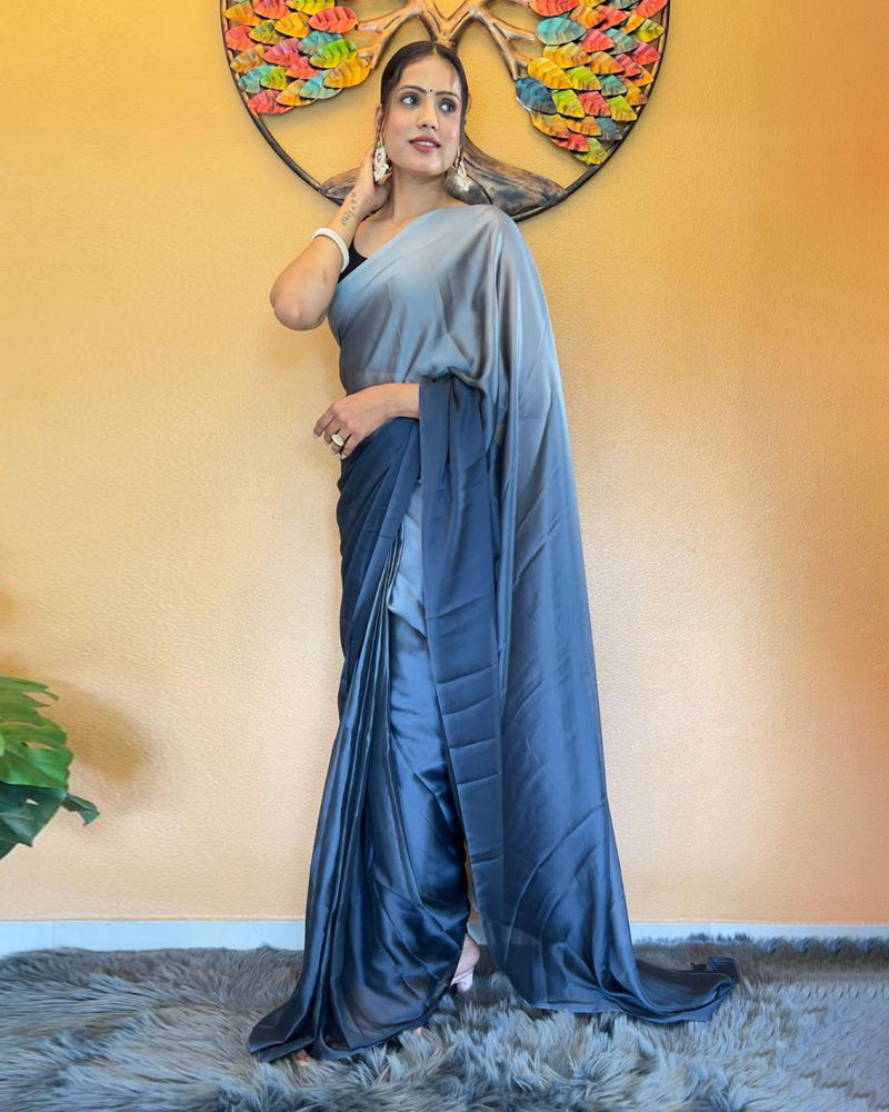 Pre stitched nylon rimzim Ready to wear 1 Minute saree