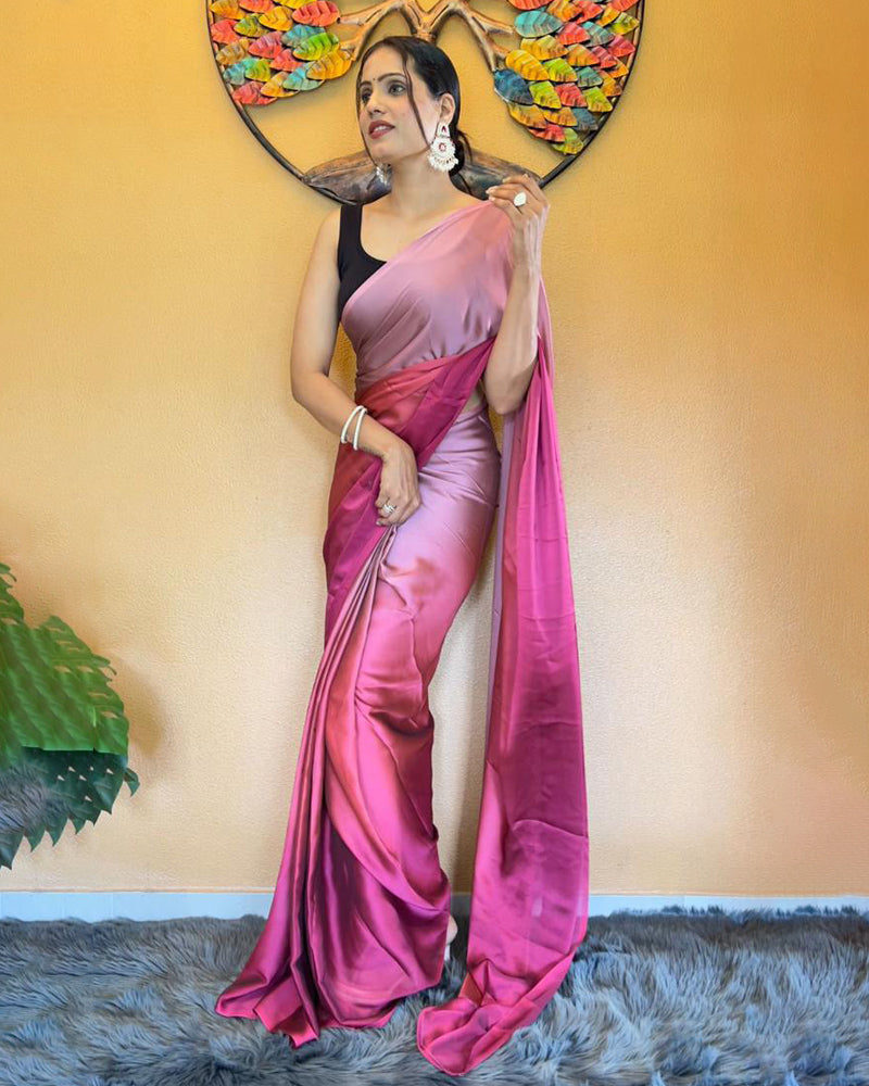 Pre stitched nylon rimzim Ready to wear 1 Minute saree