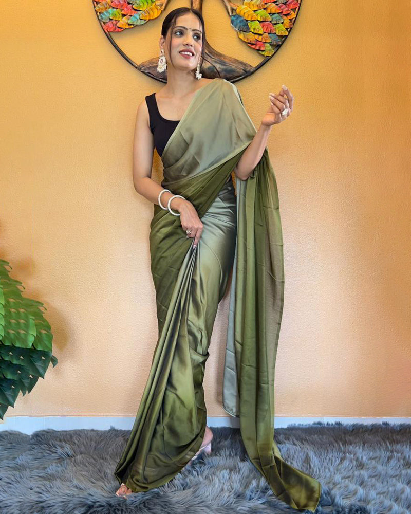 Pre stitched nylon rimzim Ready to wear 1 Minute saree