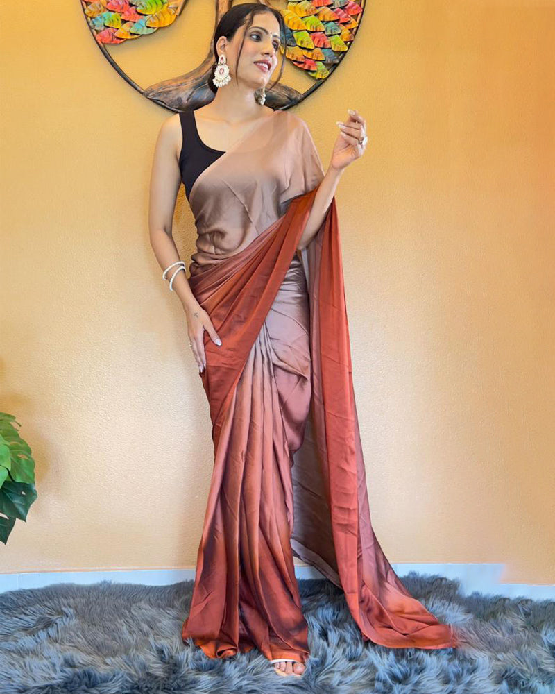 Pre stitched nylon rimzim Ready to wear 1 Minute saree