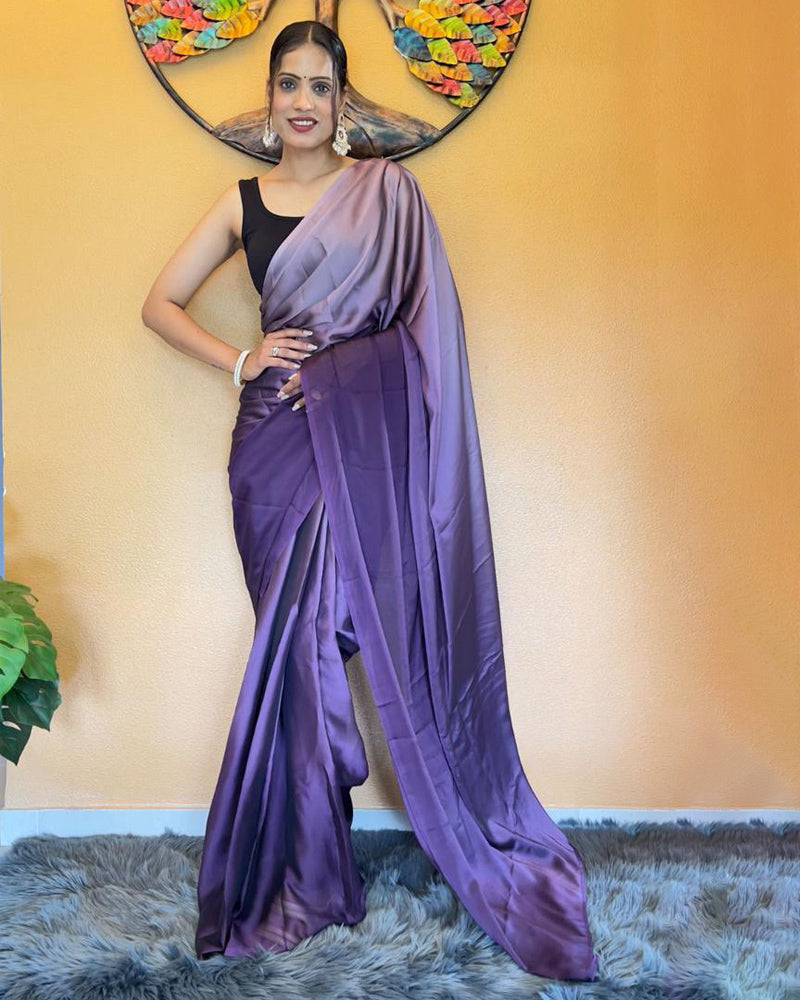 Pre stitched nylon rimzim Ready to wear 1 Minute saree