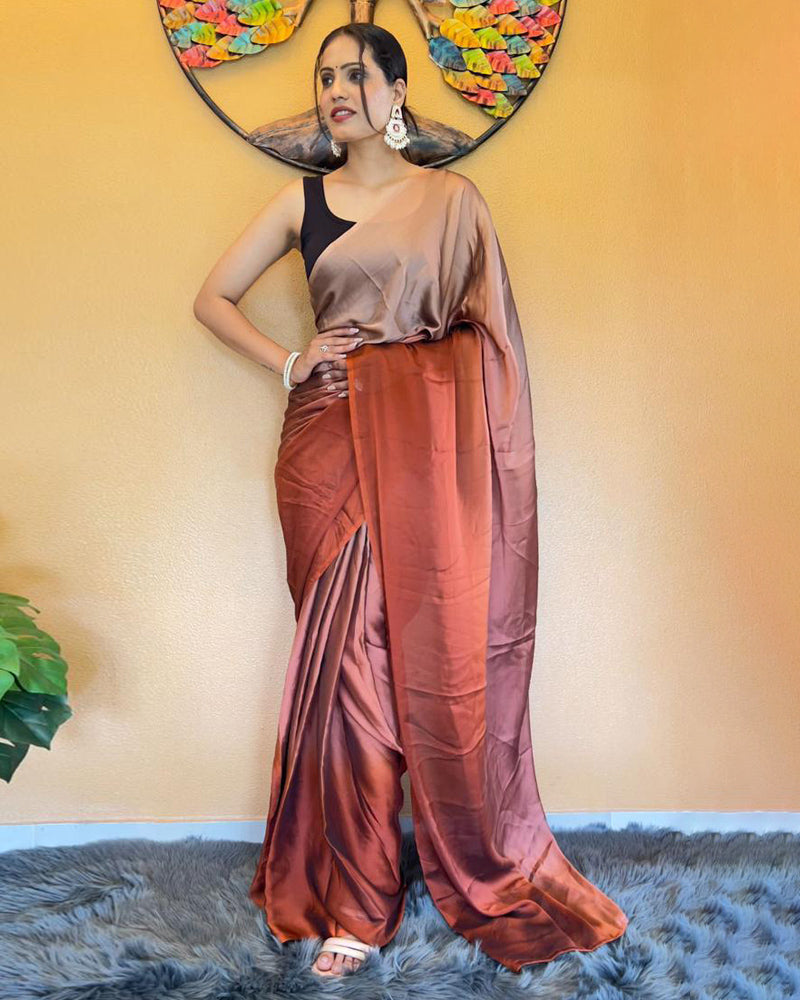 Pre stitched nylon rimzim Ready to wear 1 Minute saree