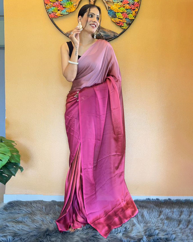 Pre stitched nylon rimzim Ready to wear 1 Minute saree