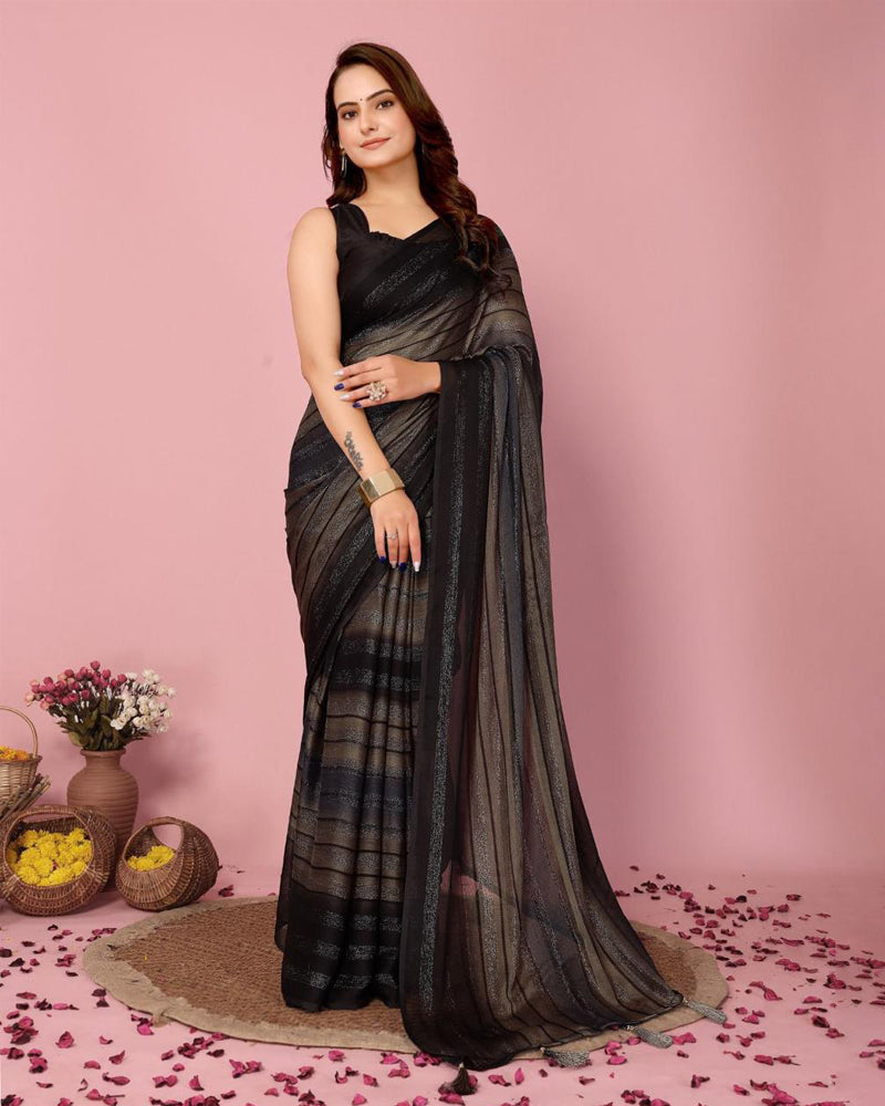 Soft Nylon georgette 1 Minute Ready to wear Saree