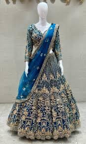 Explore this elegant girls lehenga choli and women lehenga with soft net fabric, sequins coding work, Cancan flare and customizable 1.3m blouse fabric.