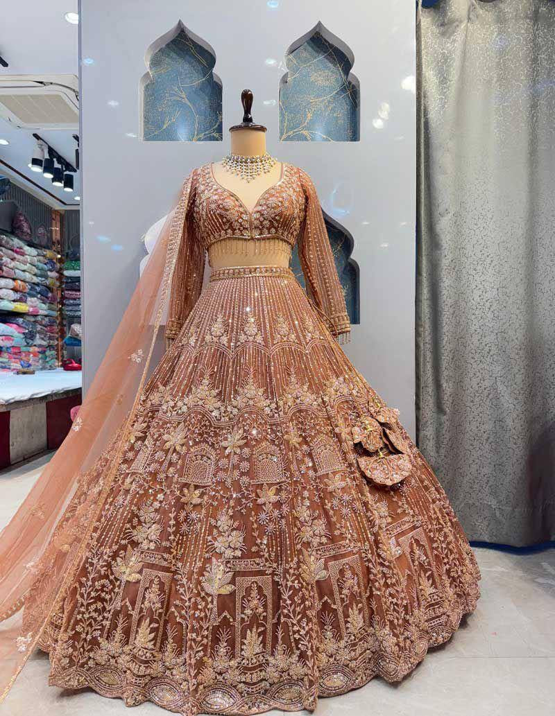 Premium Soft Net Sequins Lehenga Choli for Women & Girls Wedding Wear