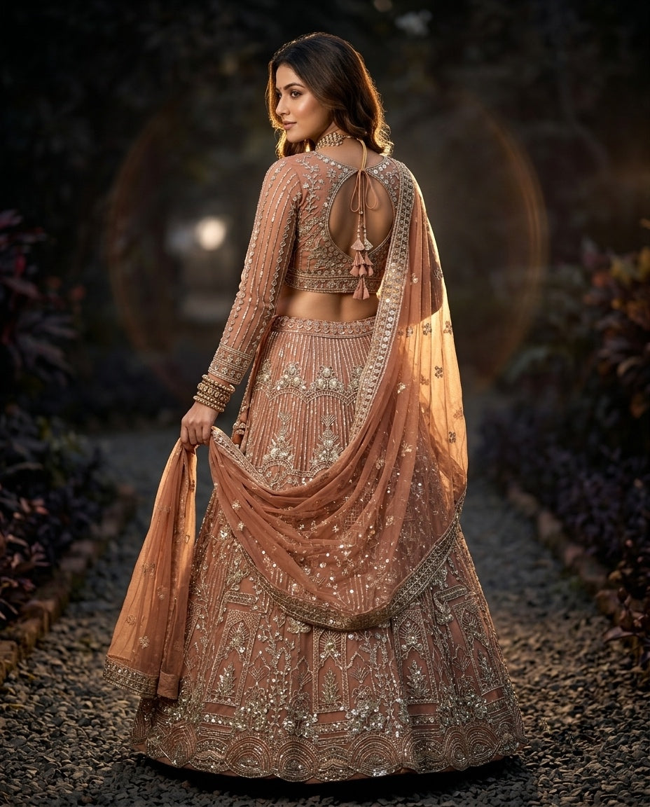 Premium Soft Net Sequins Lehenga Choli for Women & Girls Wedding Wear