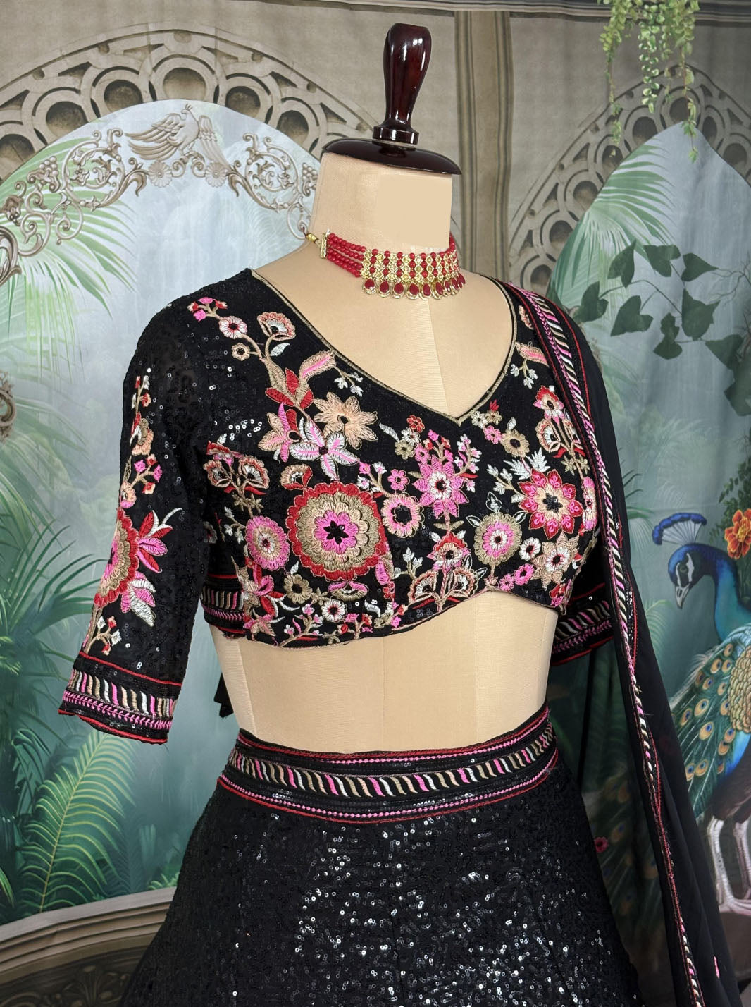 Upgrade your wardrobe with premium lehenga blouse models & lehenga choli designs. Semi-stitched georgette lehenga set perfect for weddings & occasions.