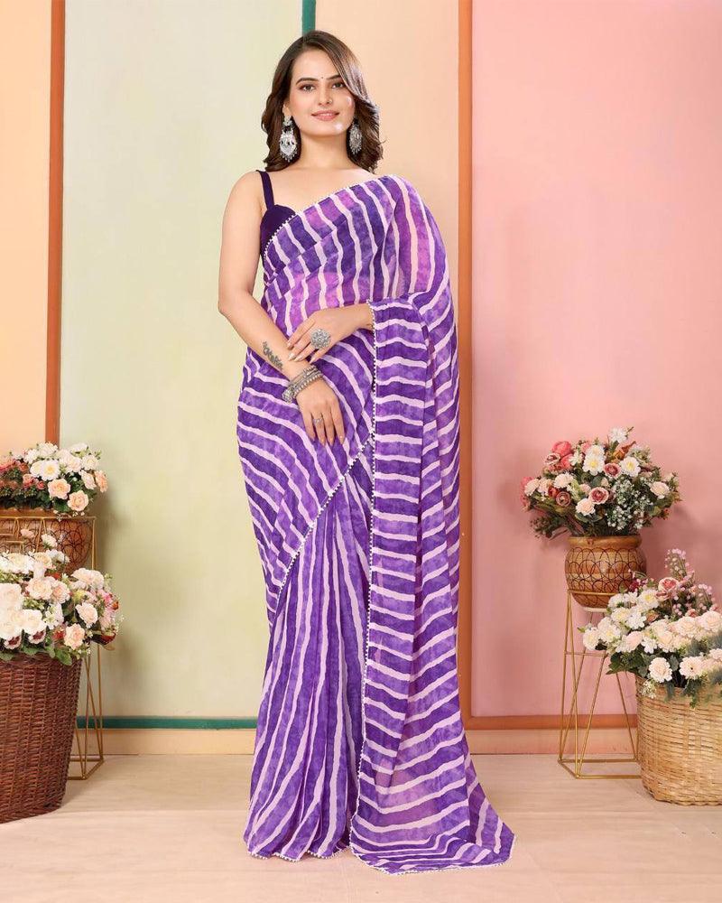4 Trendy color of Georgette one minute ready to wear saree