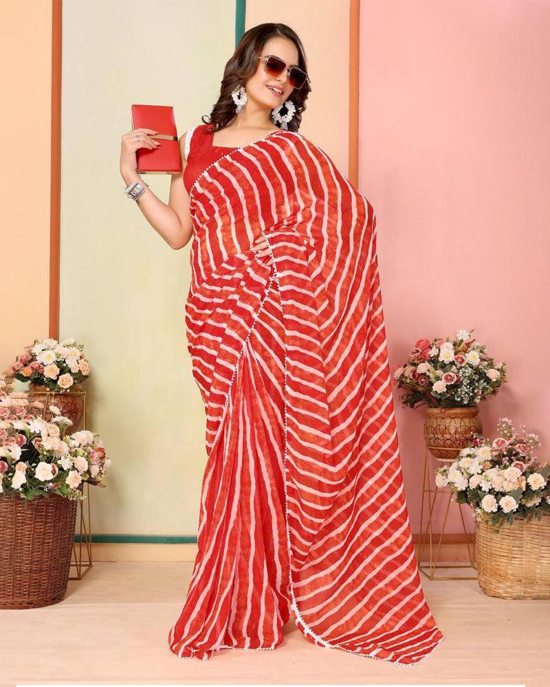 4 Trendy color of Georgette one minute ready to wear saree