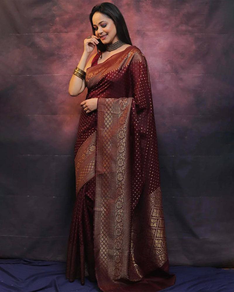 Trending colors of weaving silk saree