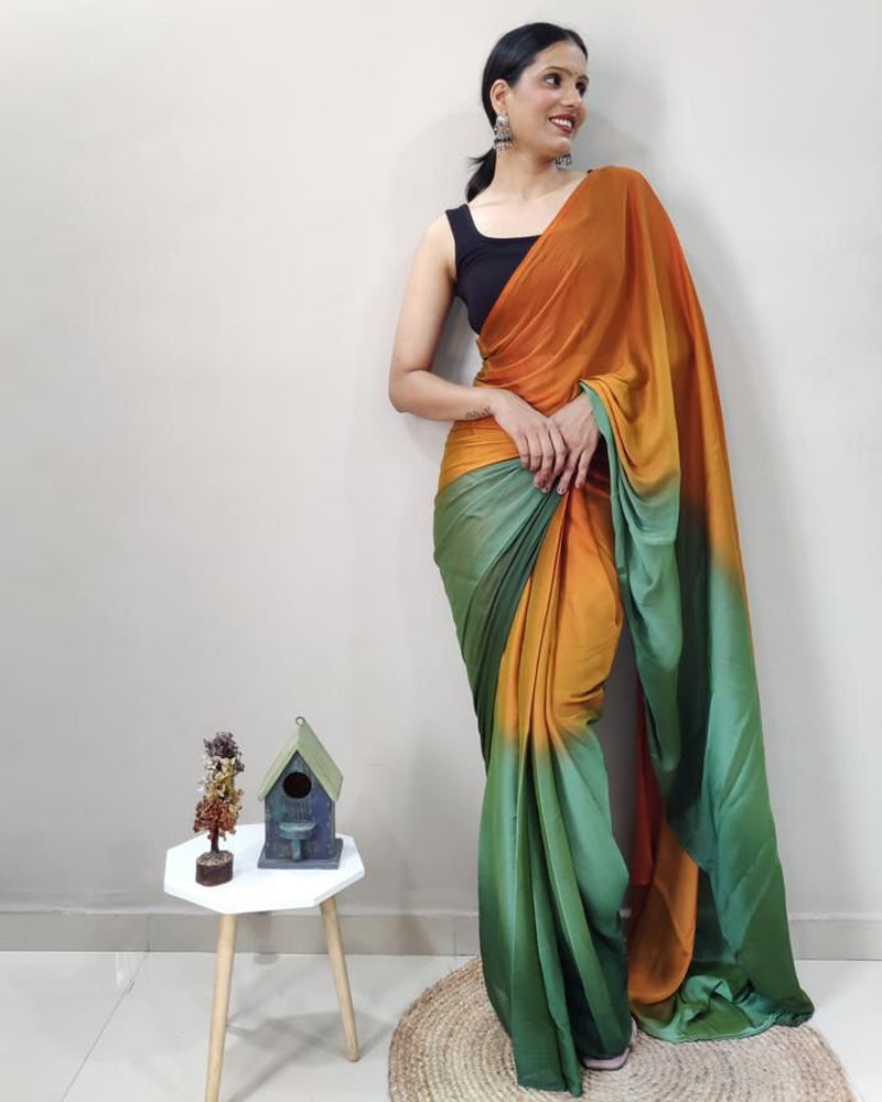 Moss nylon Ready to wear 1 Minute saree