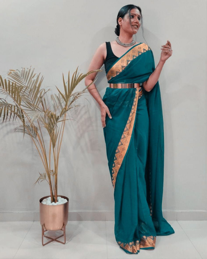 Premium Georgette one Minute Ready to wear sarees