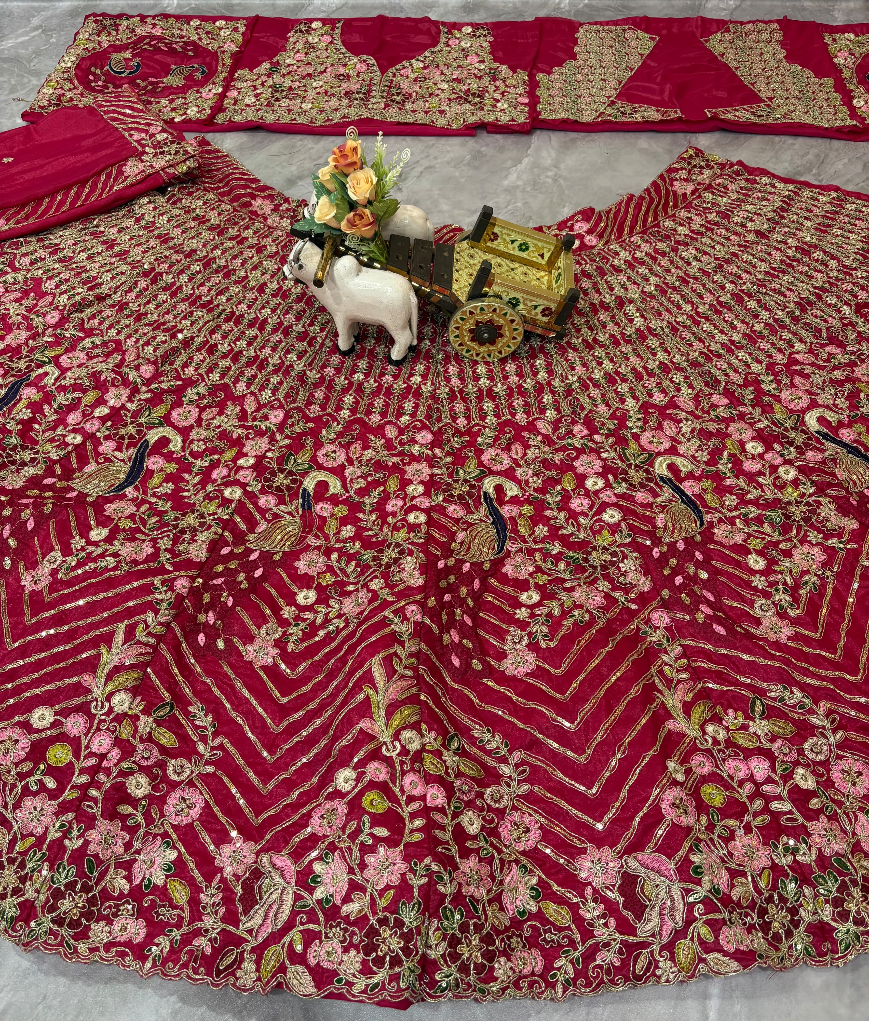 FEALDEAL Twinkle Silk lehenga set with sequin blouse
