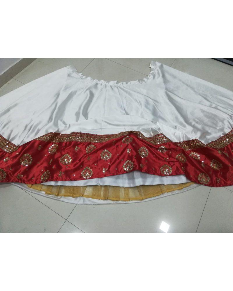 Lehenga for formal event, Lehenga with high neck blouse, Lehenga for gala night, Lehenga with lace detailing, Lehenga for charity event, Lehenga with off-shoulder blouse, Lehenga for pre-wedding functions, Lehenga with fish cut skirt, Lehenga for theme party, Lehenga with asymmetrical hem, Lehenga for night function