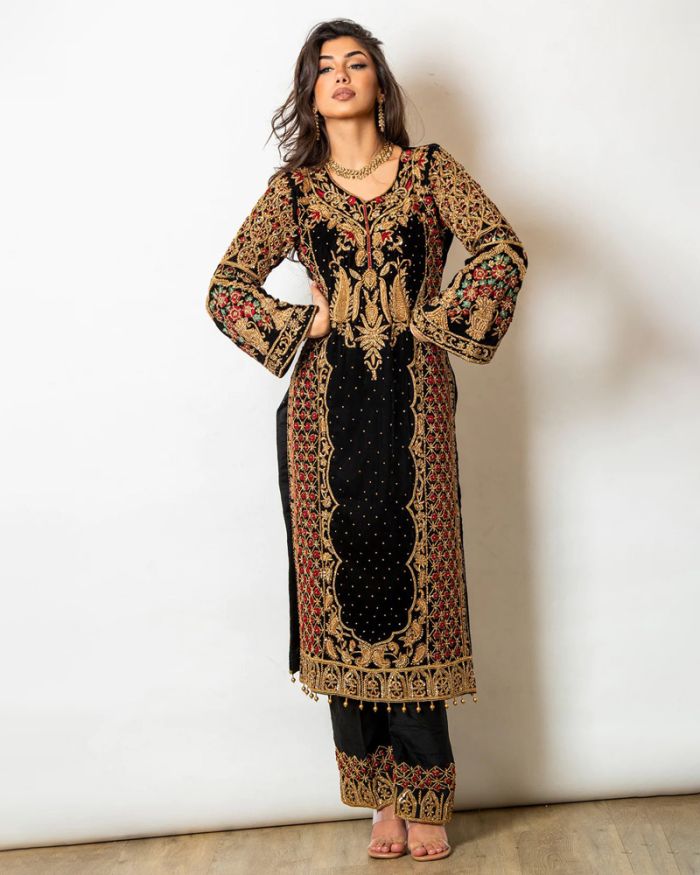 Designer Lawn Embroidery Salwar Kameez - Pakistani Dress - C737L | Fabricoz  USA