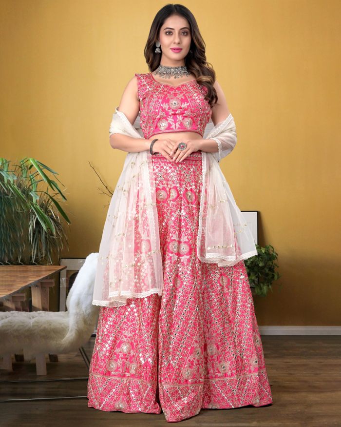 Designer Beautiful White Latest Sharara Suit | Indian Online Ethnic Wear  Website For Women