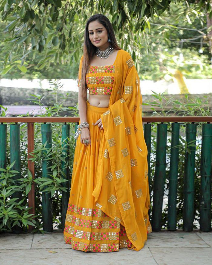 Yellow Wedding Lehenga Haldi Outfit Indian Women Lehenga Ready to Wear  Blouse Embroidery Dress Plus Size Skirt - Etsy