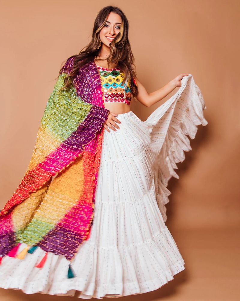 White & Pink Wedding Wear Lehenga Choli Dress (Festival Discount ) #27241 |  Buy Online @ DesiClik.com, USA