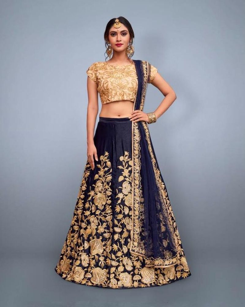 Lucknowi Chikankari Lehenga Matched With Velvet Blouse And Attched Dup –  shop soniyag