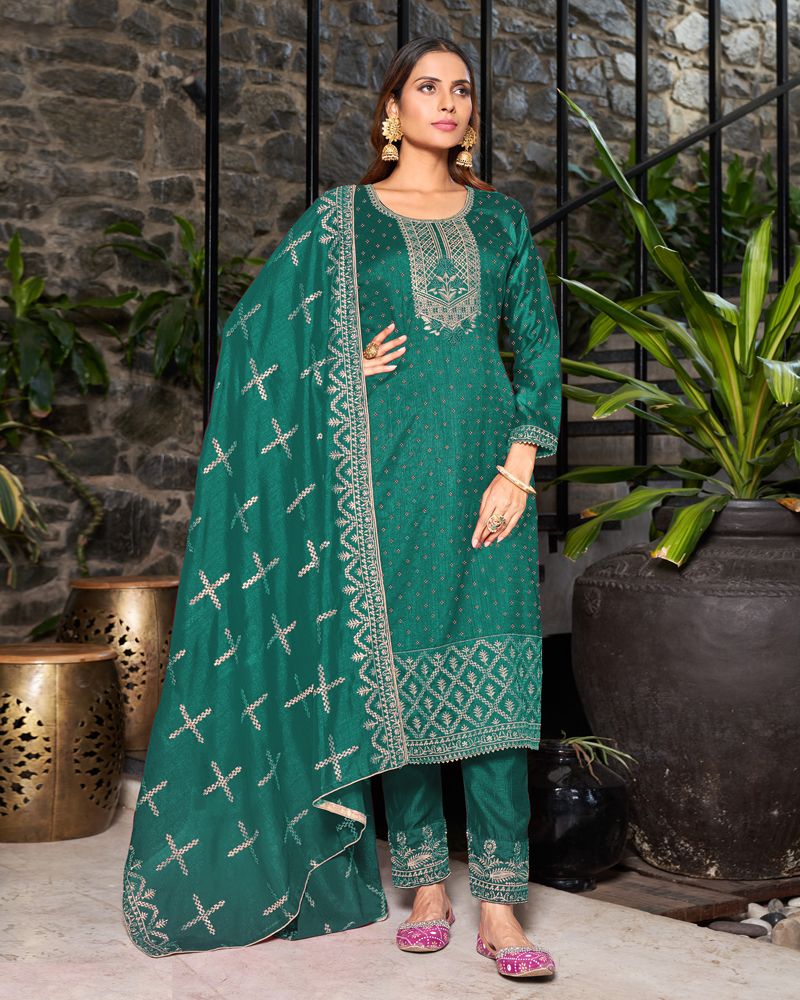 Buy Silk Salwar Kameez, Pakistani Salwar Kameez, Elegant Indian Formal,  Multicolored Floral Embroidery, A Line Kurti Dupatta Suit Online in India -  Etsy