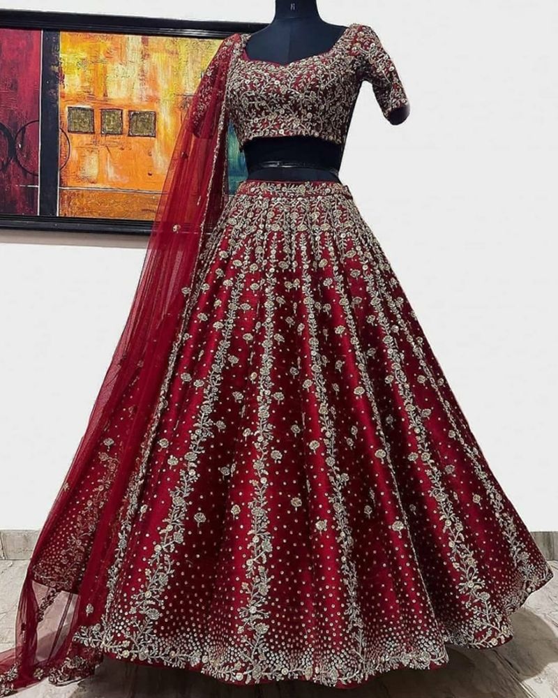 Pink Wedding Silk Designer Lehenga Choli buy online -