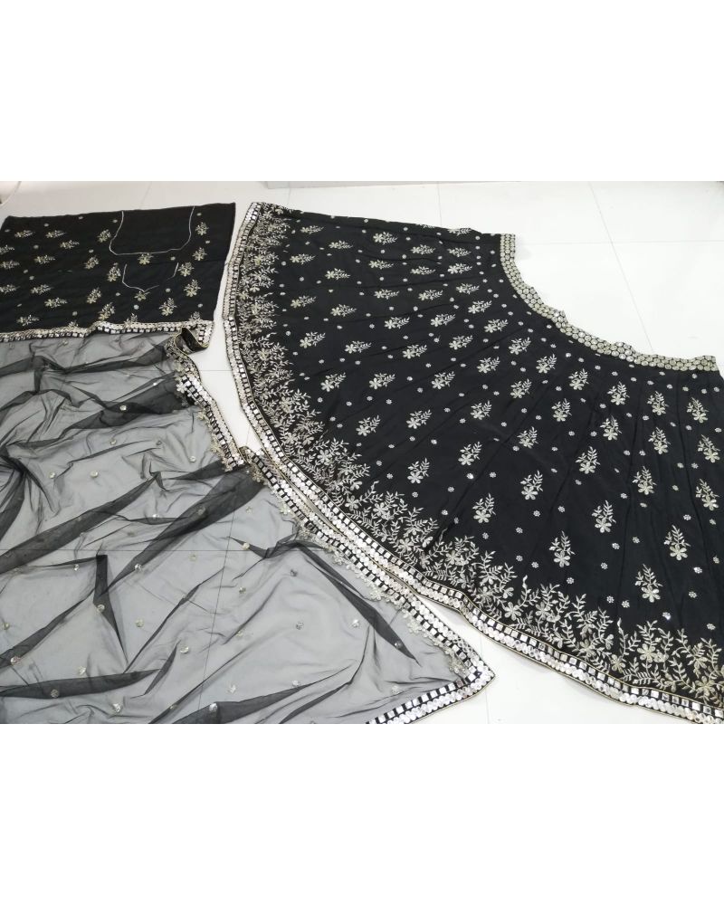 Latest Simple design embroidered work net lehenga choli with dupatta (Daily  wear, ethnic wear, fancy wear,